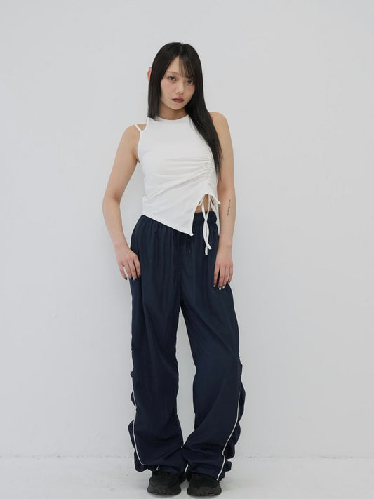 piping shirring pants