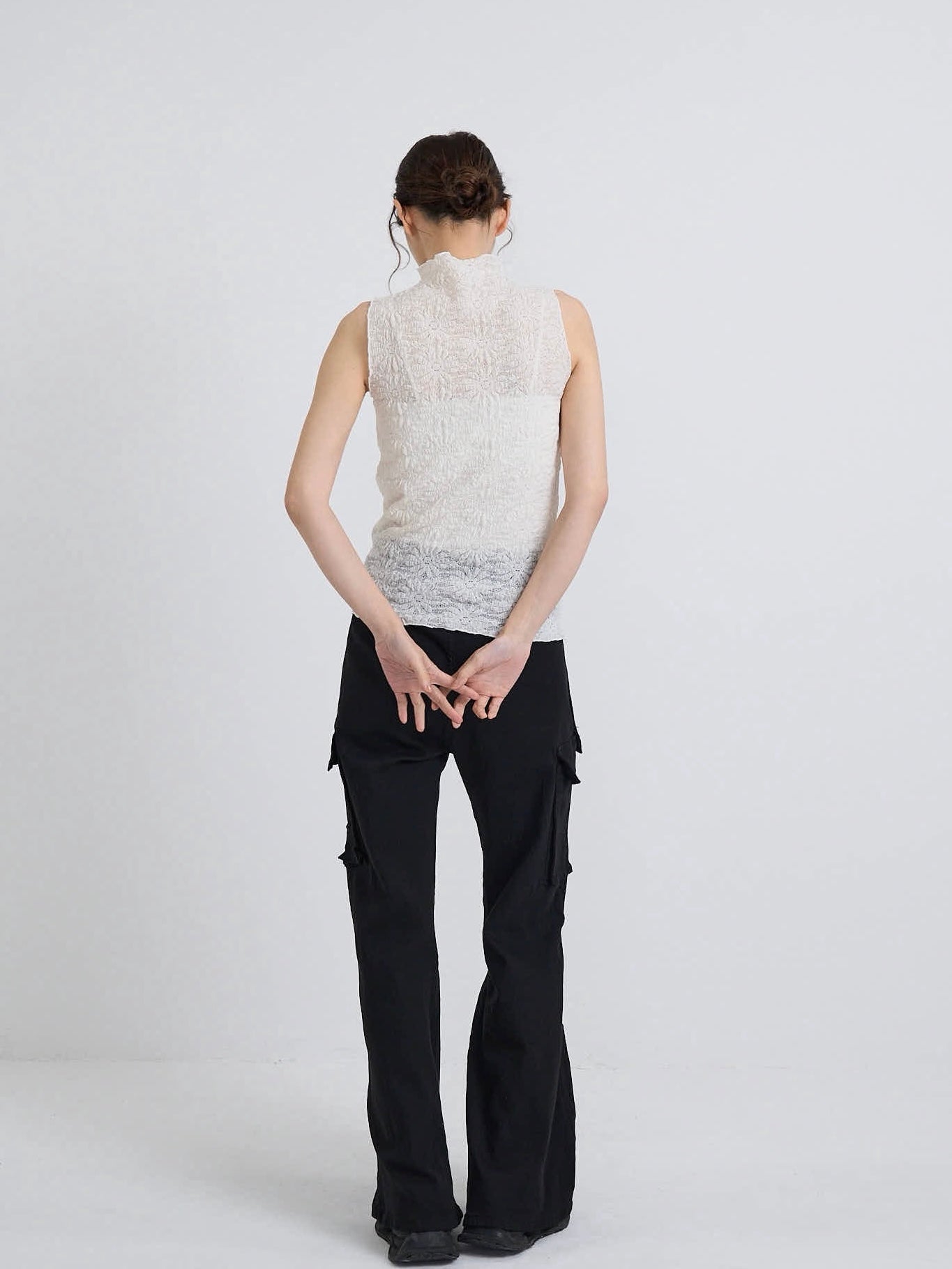 flower lace sleeveless top
