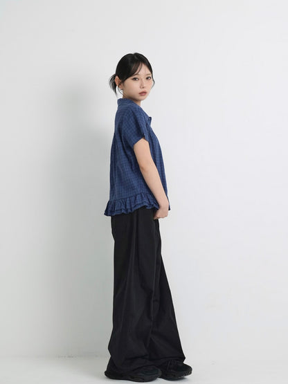 gather frill blouse
