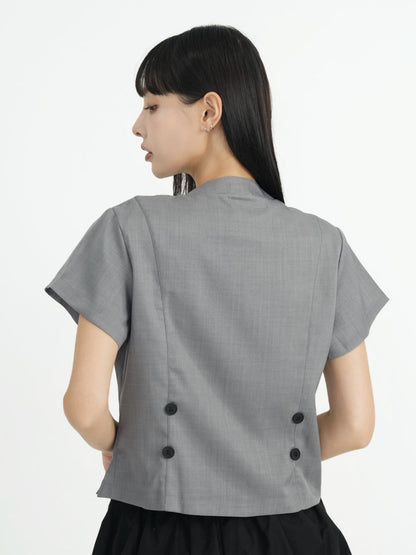 front double button tops