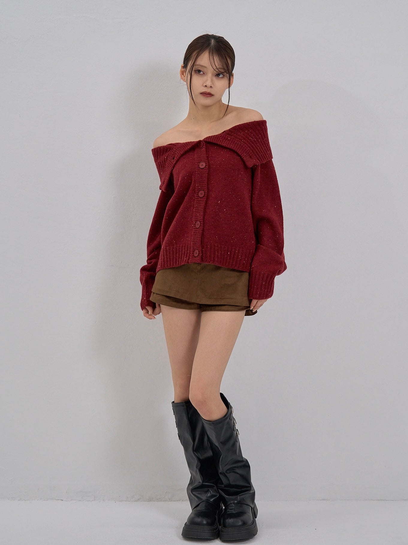 nep high neck cardigan