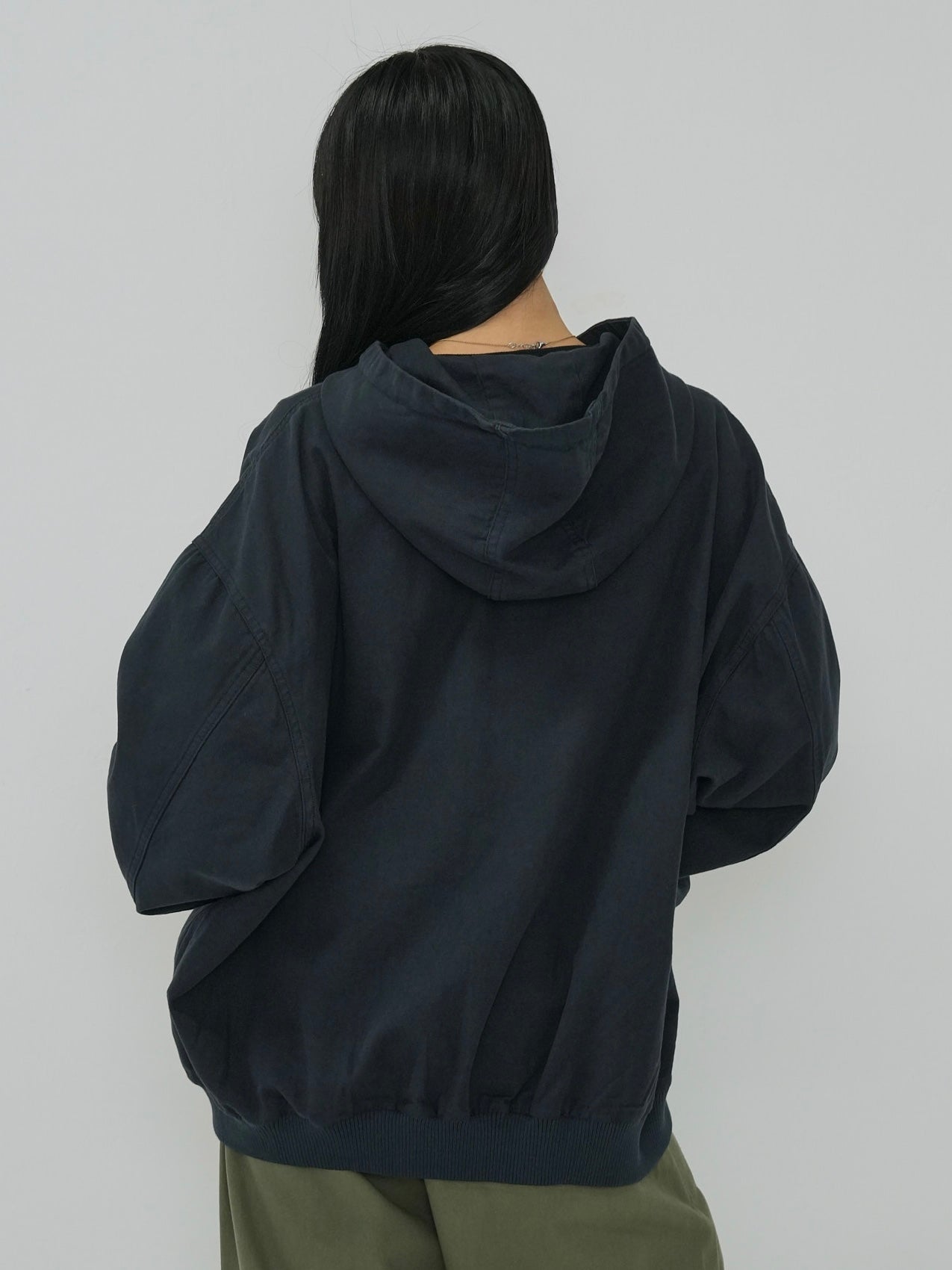 over pocket zip up hoodie