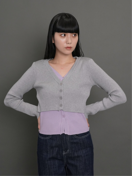 bicolor w cardigan