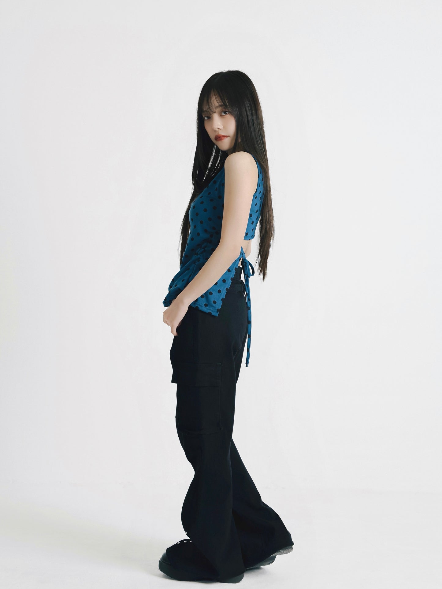 dot back cut out tops