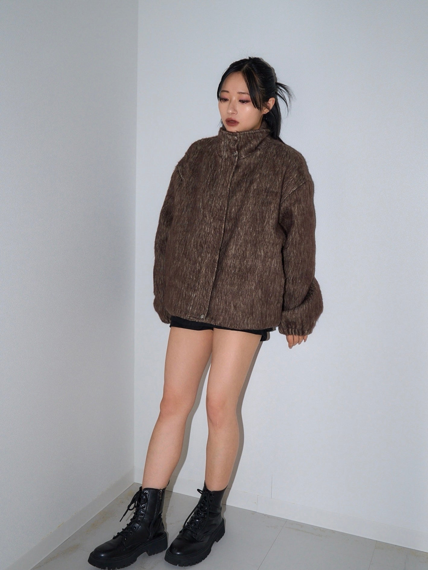 mohair tuck blouson – enewdnina