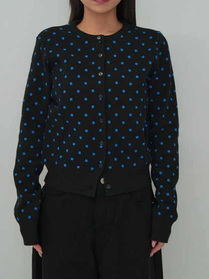 soft dot knit cardigan