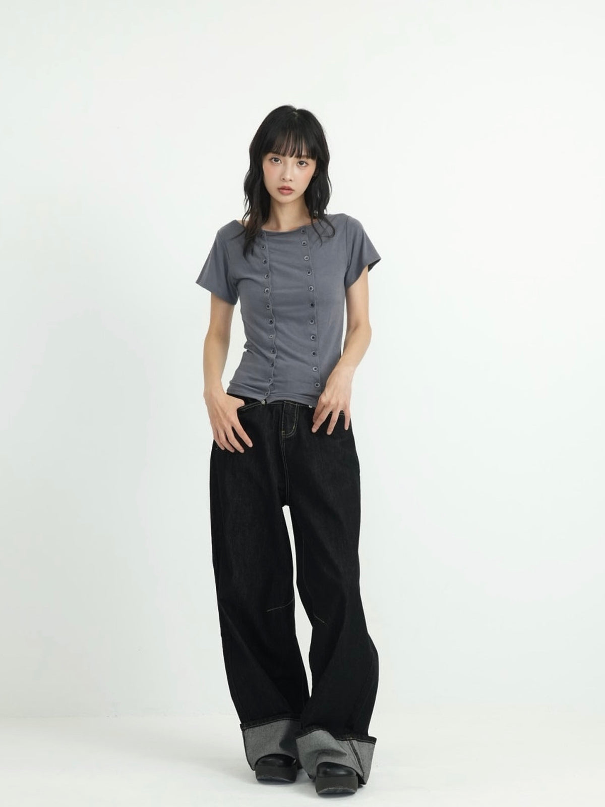 double button tops