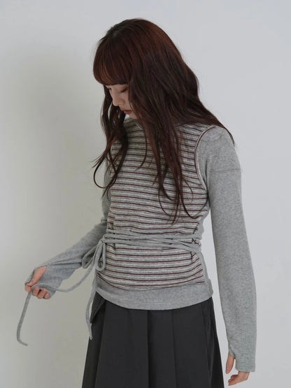 layered border wrap ribbon tops