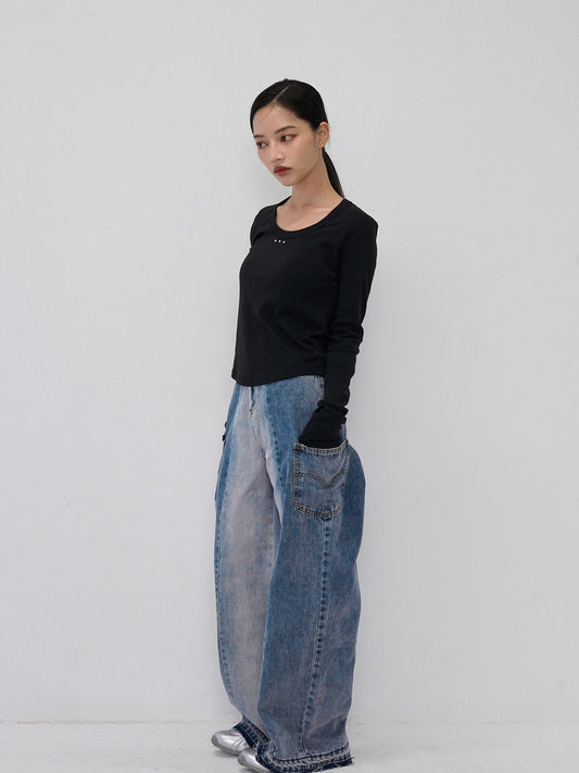 two tone denim