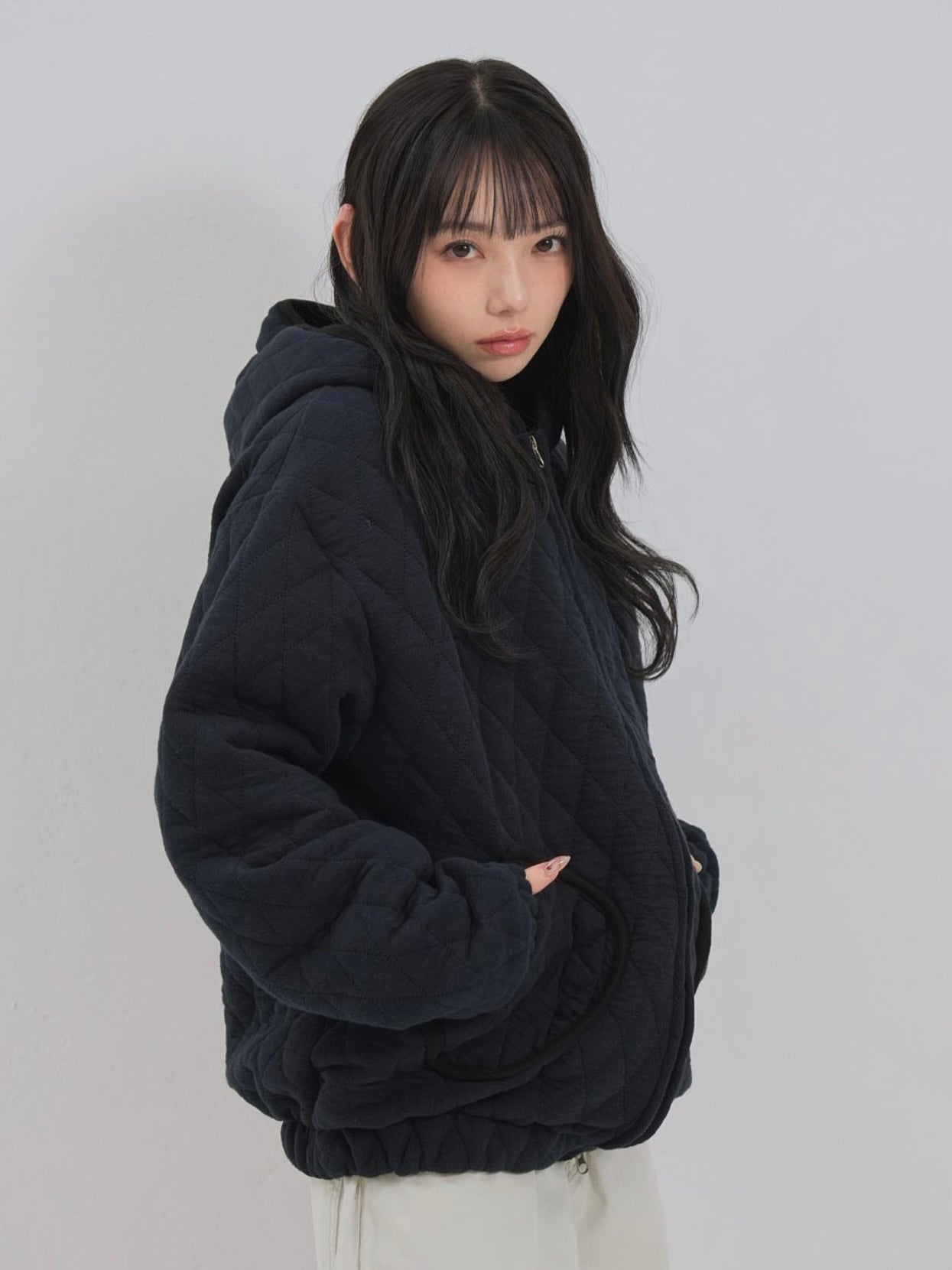 soft quilting hoodie