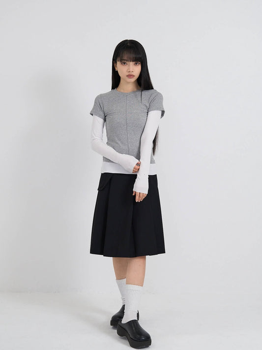 contrast layered tops