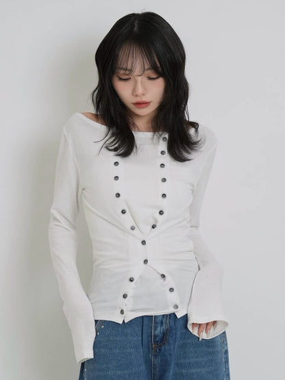 double row button tops