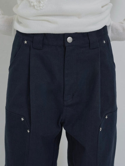mini studs wide pants