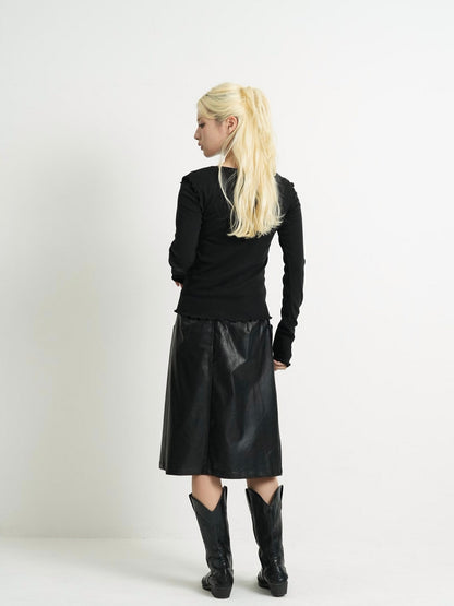 frill trim cardigan