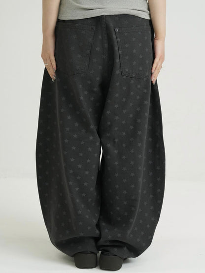 star dot balloon pants