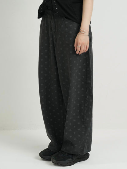 star dot balloon pants