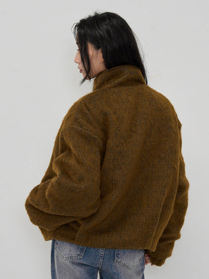 mohair tuck blouson