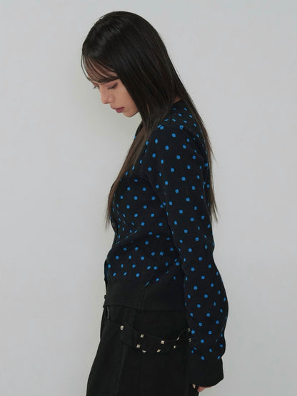 soft dot knit cardigan