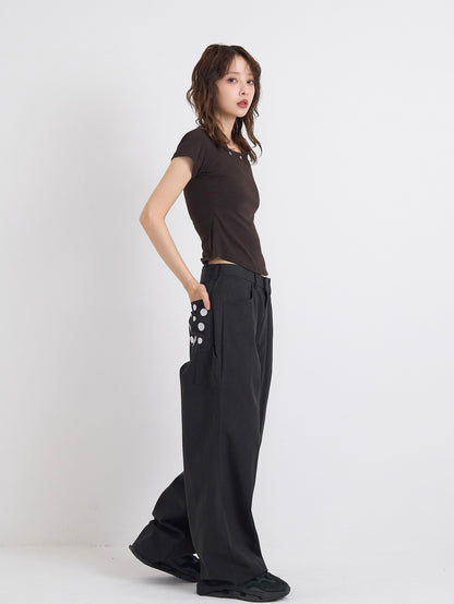 eyelet halter layered tops