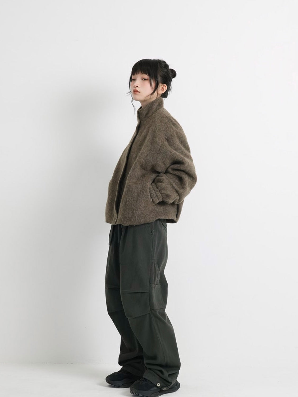 mohair snap blouson