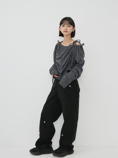 ribbon off shoulder tops