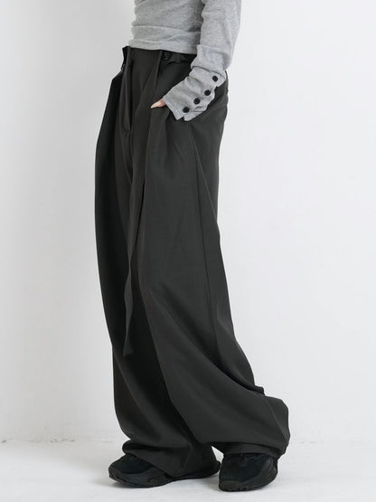 waist cord wide pants