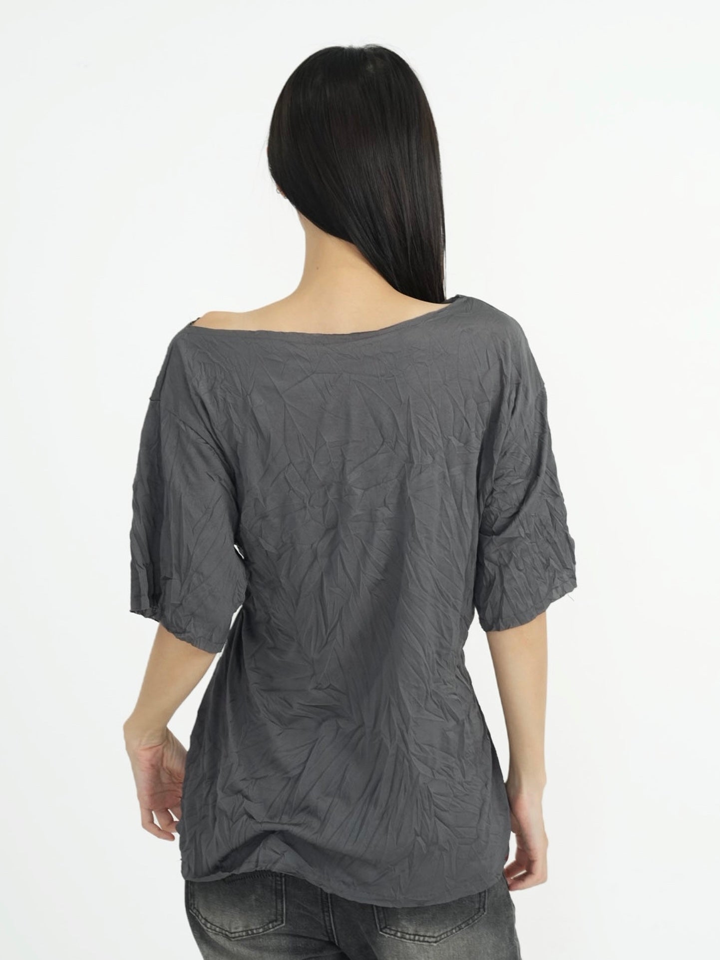 wrinkle adjustable button tops