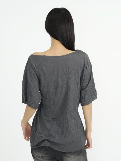 wrinkle adjustable button tops
