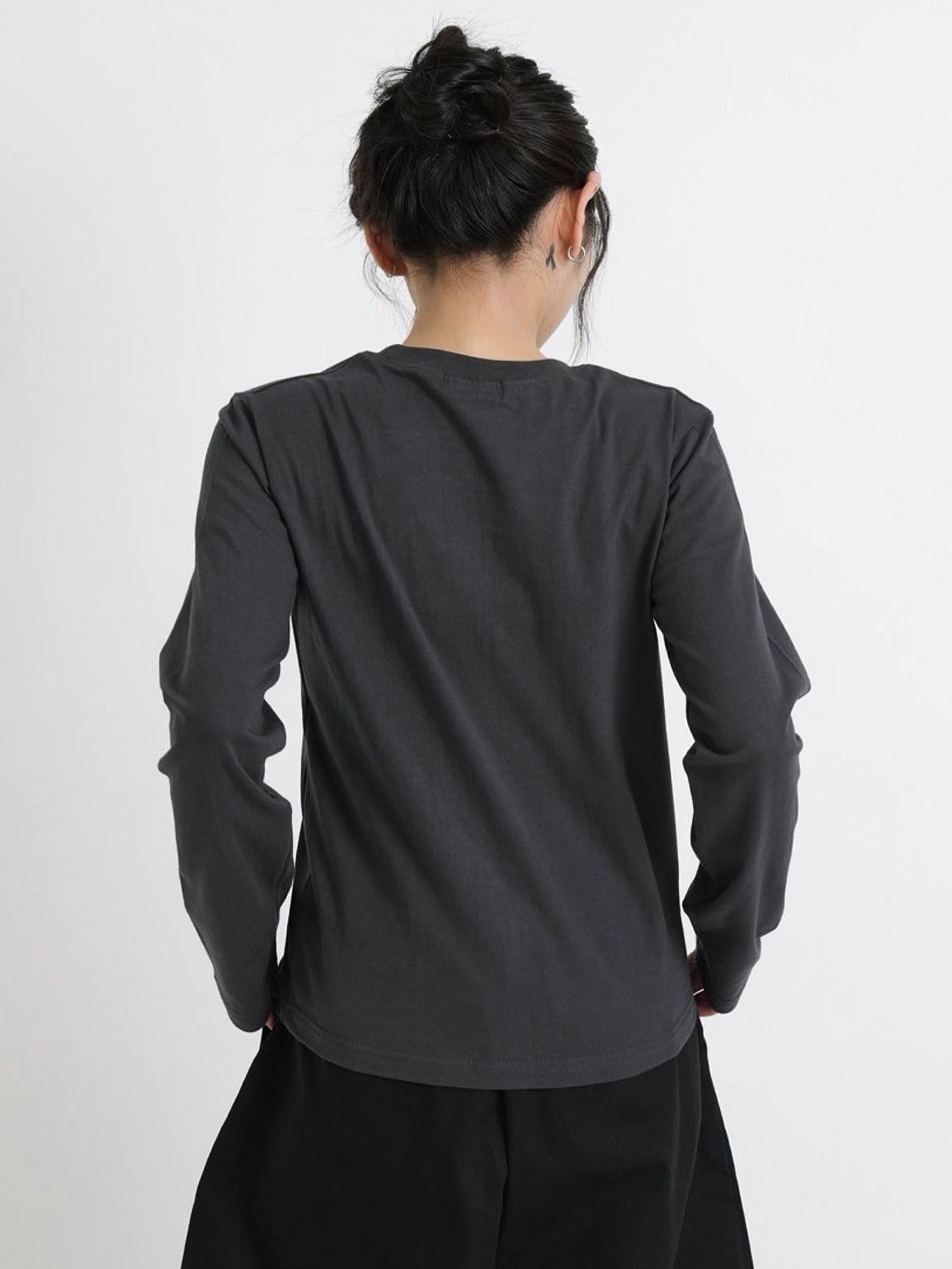 star print basic long tops