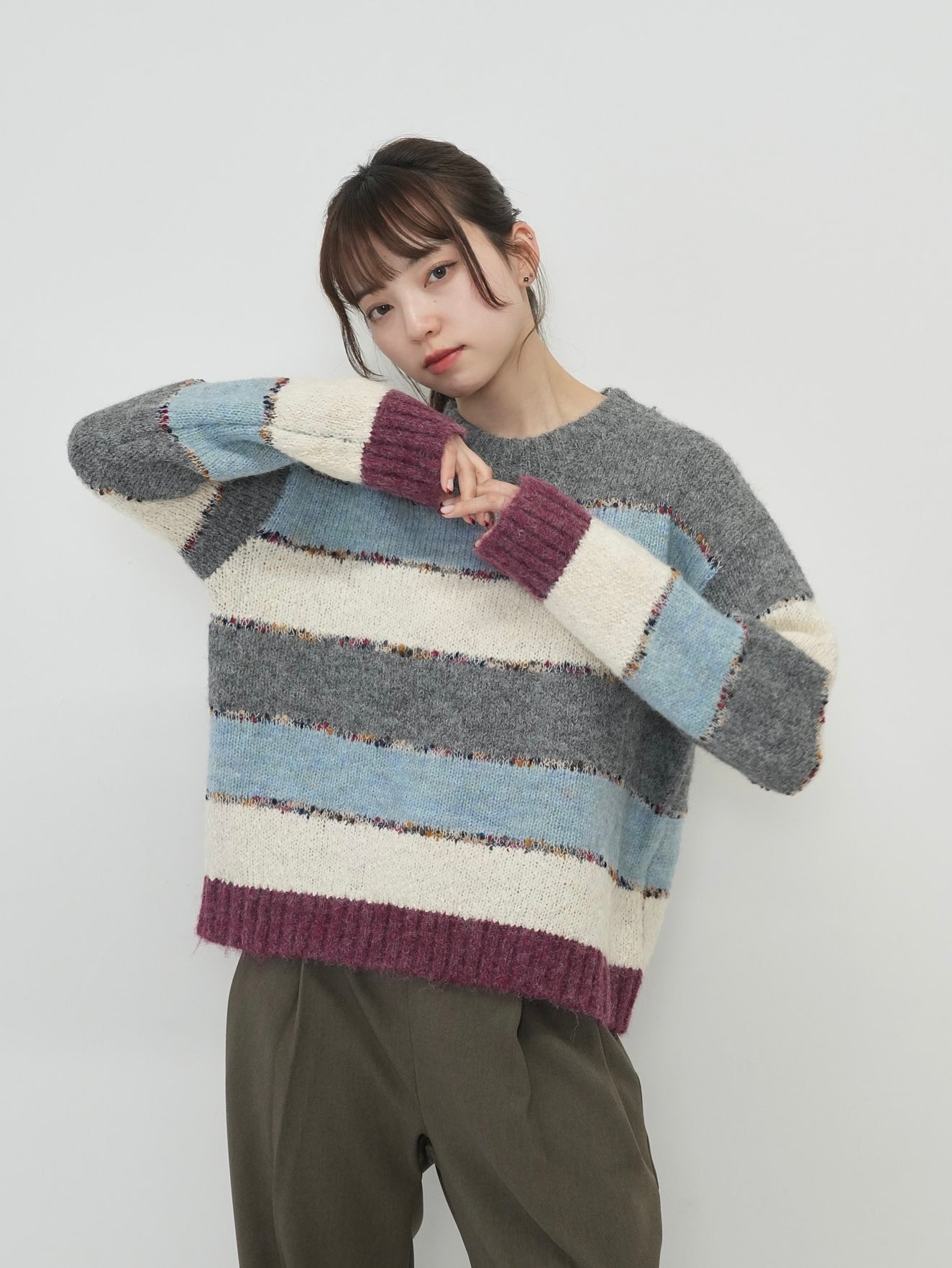 multi border knit