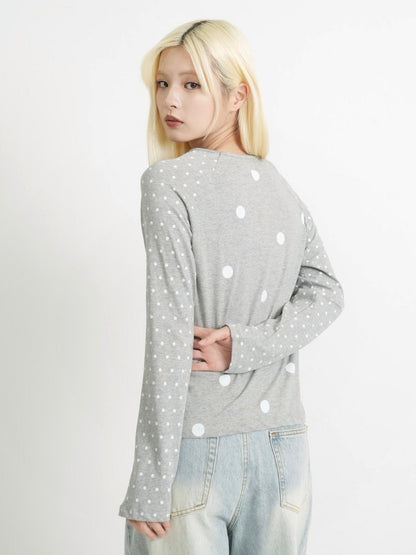 dot mix raglan tops