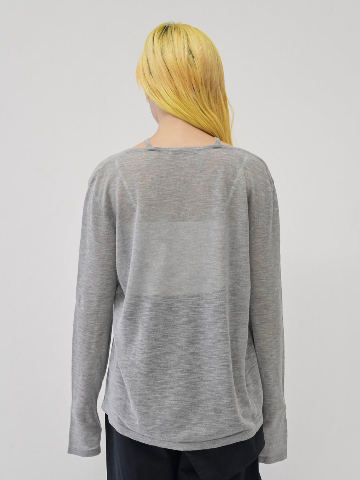 sheer cross knit