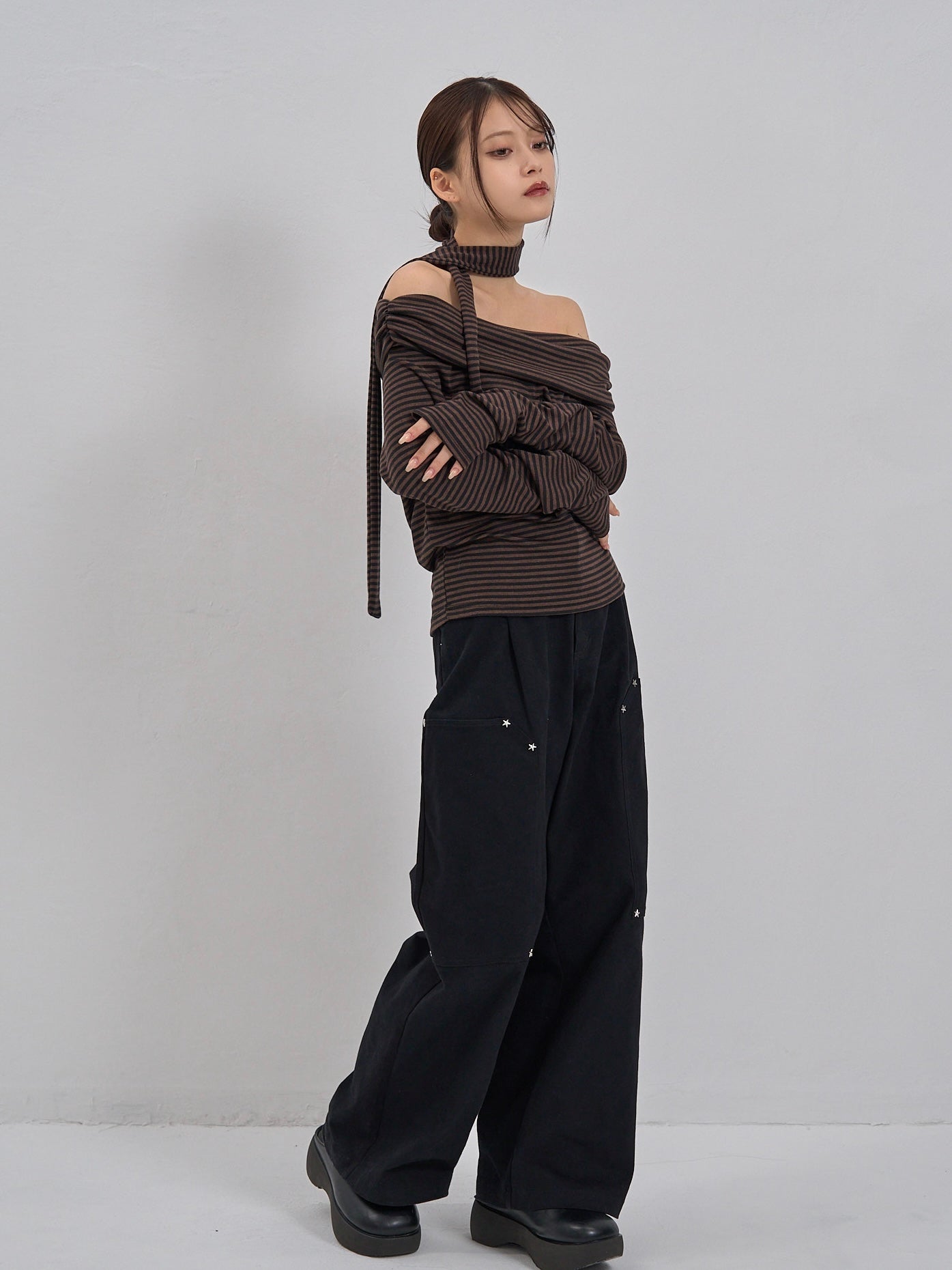 mini studs wide pants
