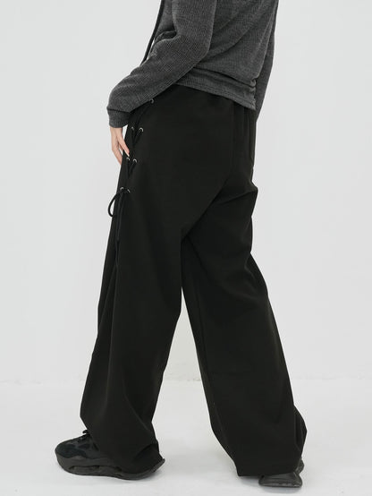 side eyelet pants