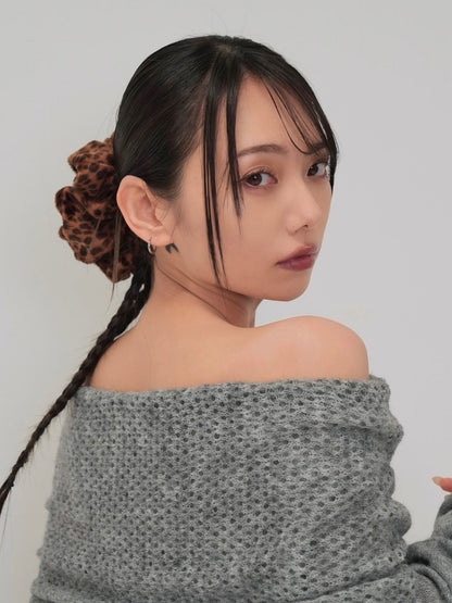 suede leopard scrunchie