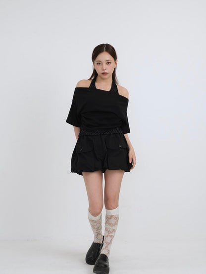 drape dot layered tops