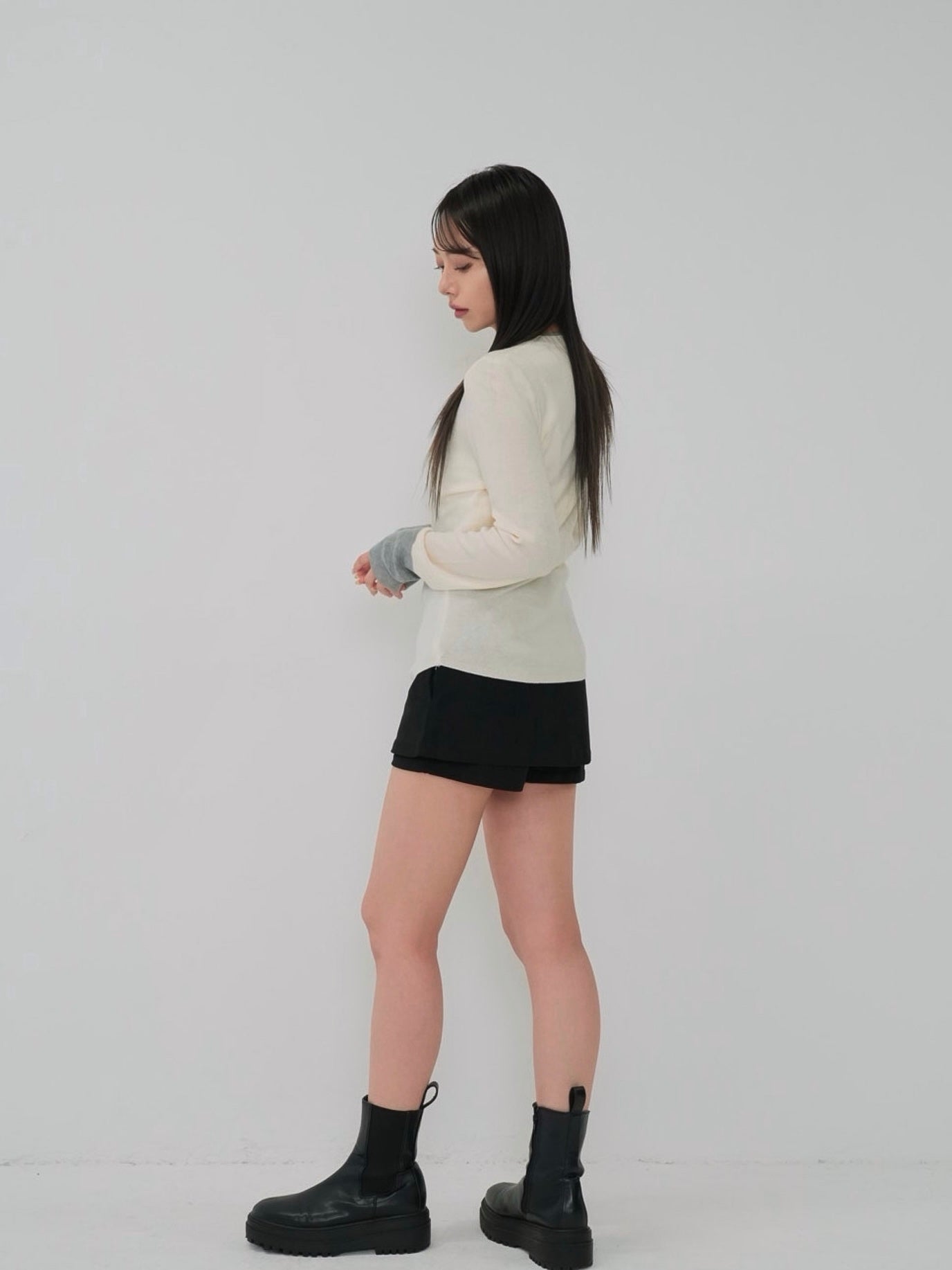 suede mini skirt pants