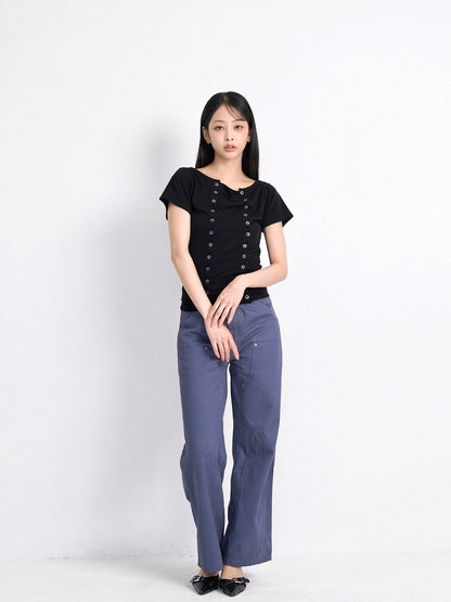 double button tops