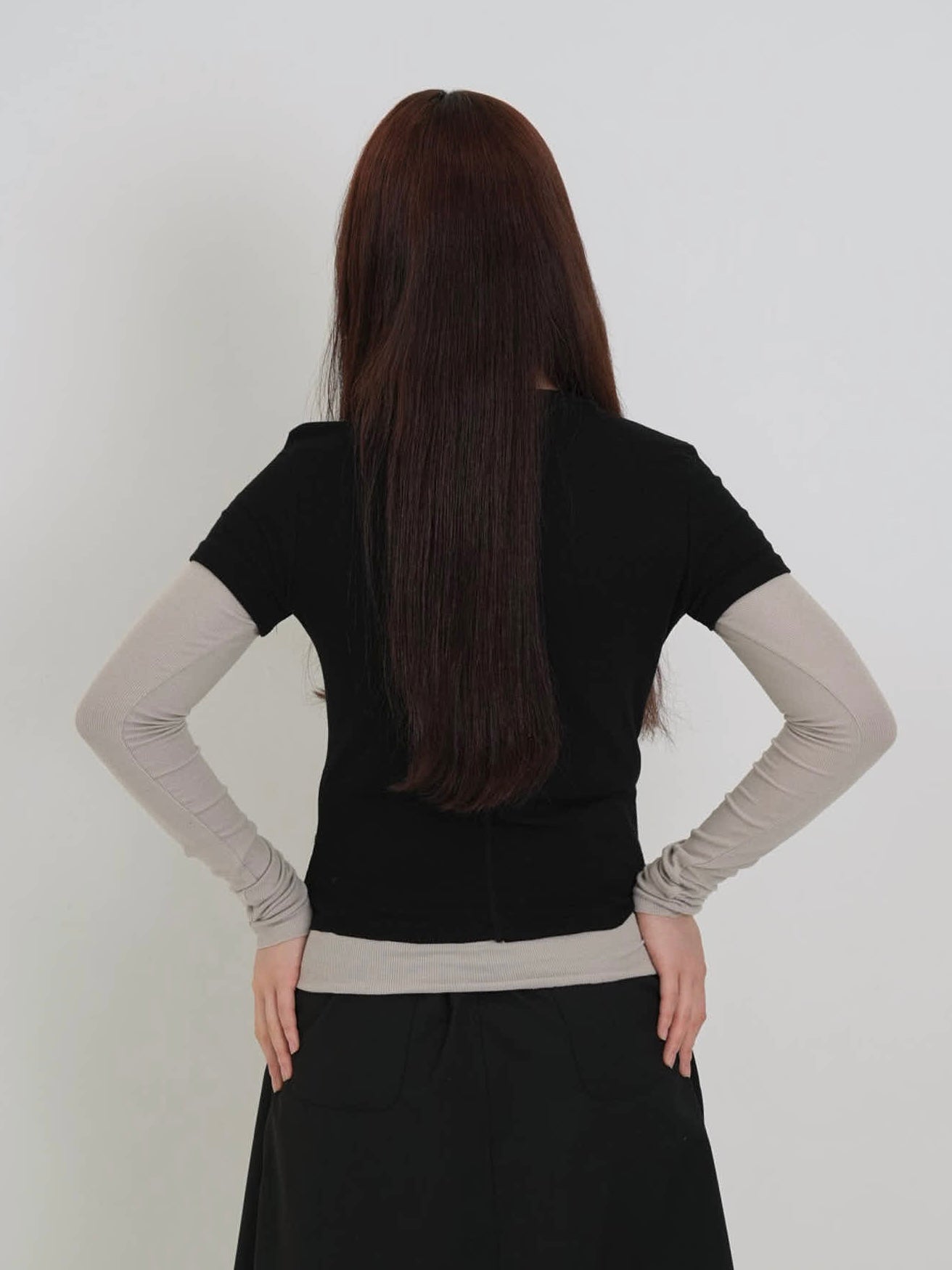 contrast layered tops