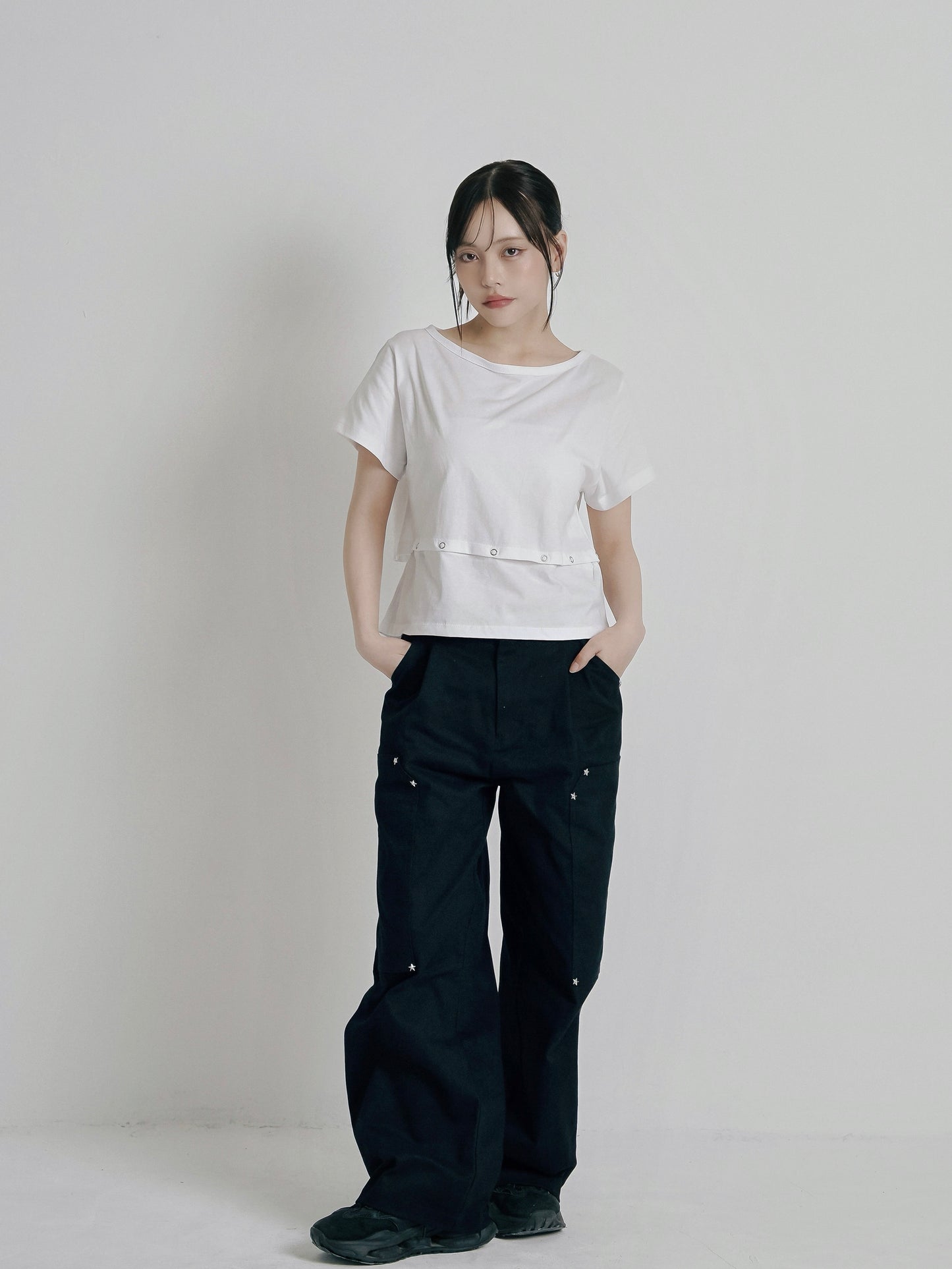 mini studs wide pants