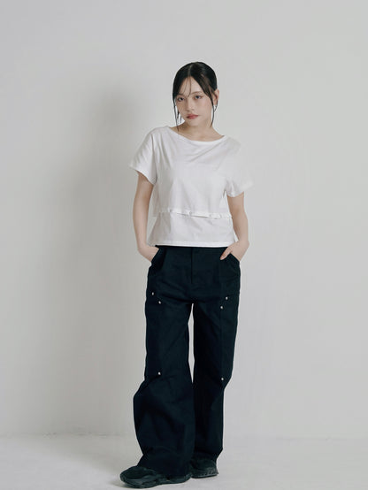 mini studs wide pants