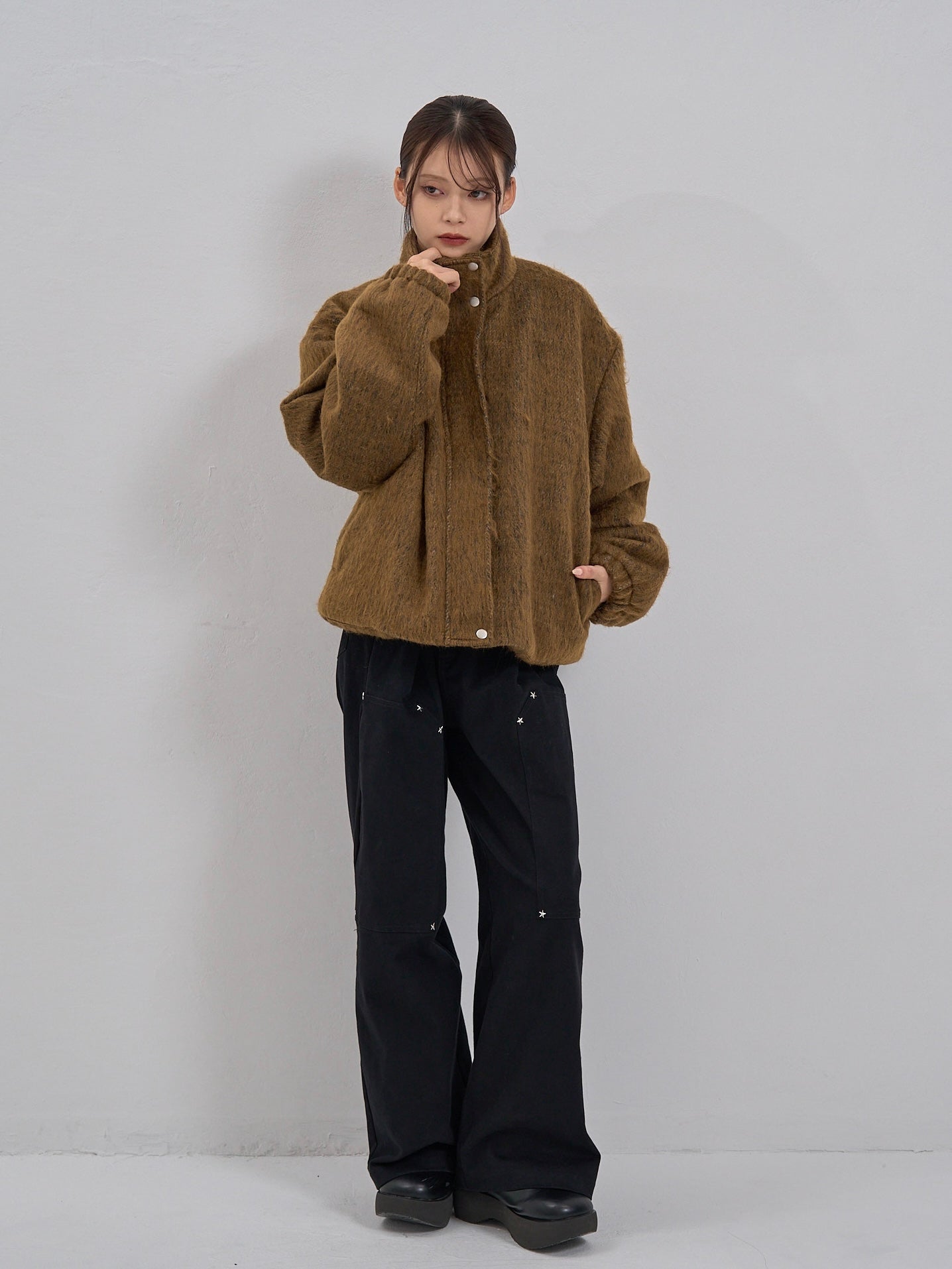 mohair tuck blouson – enewdnina