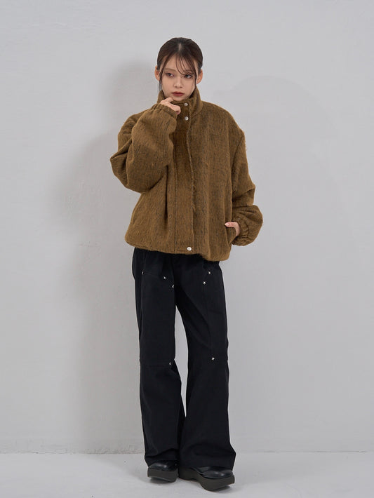 mohair tuck blouson