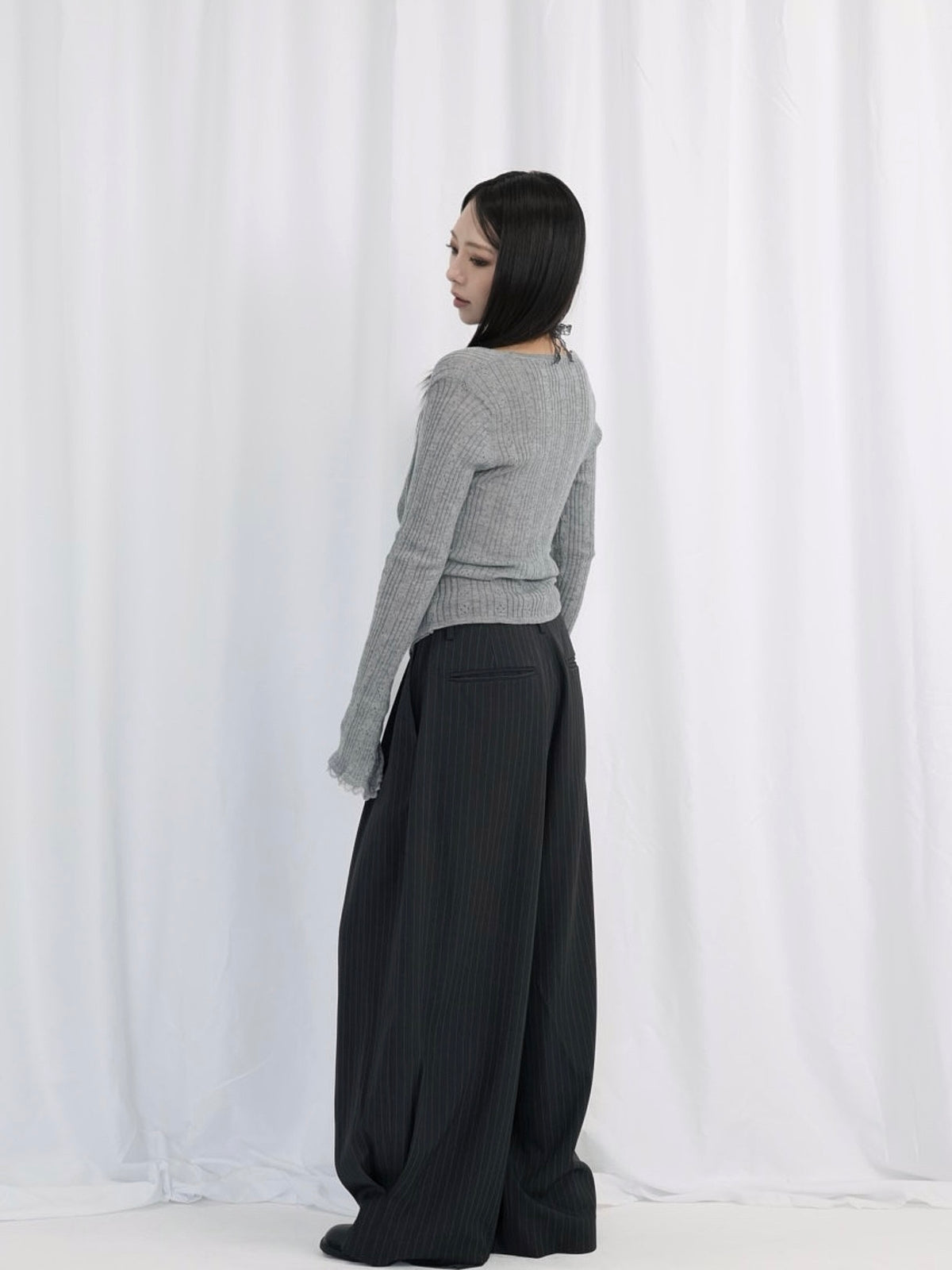 deep v neck cardigan