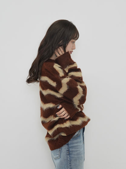 wave mohair knit