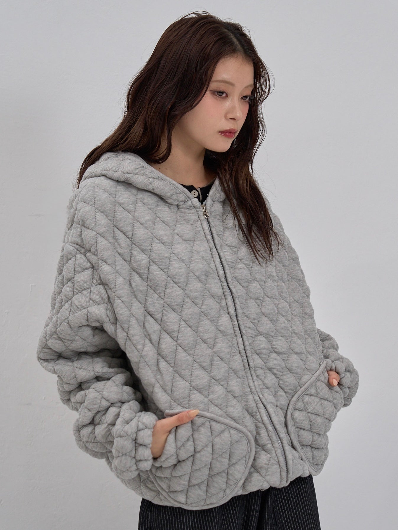 soft quilting hoodie
