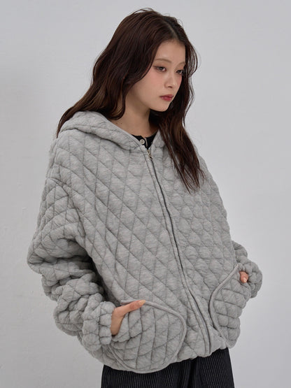 soft quilting hoodie
