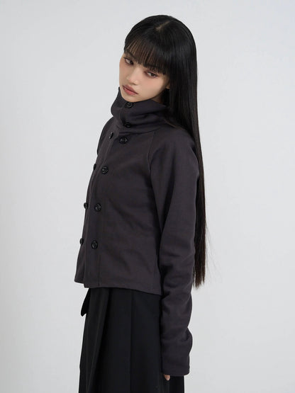 minimal double button cardigan