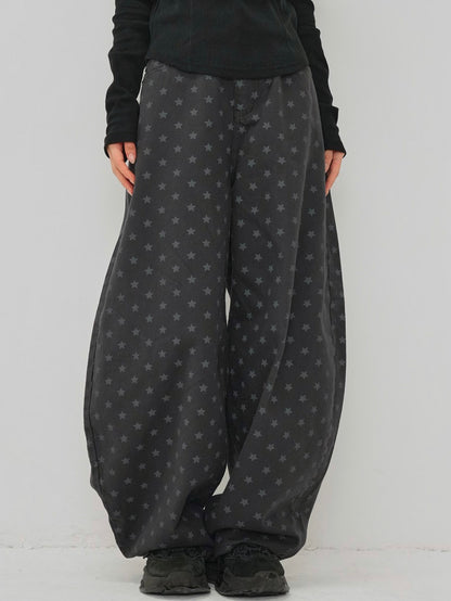 star dot balloon pants
