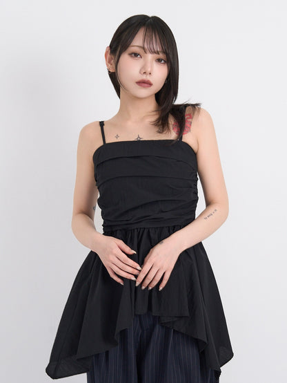 shirring peplum tops
